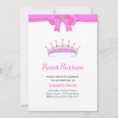 Glitter Diamond Tiara Sweet Sixteen Kaart (Voorkant)