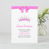 Glitter Diamond Tiara Sweet Sixteen Kaart (Staand voorkant)