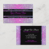 Glitter Diamonds Girly Visitekaartje (Voorkant / Achterkant)