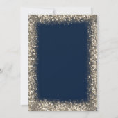 Glitter Diamonds Gouden Afstudeerhoed Blauw Afstud Kaart (Achterkant)