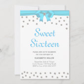 Glitter Diamonds Sweet Sixteen op Wit Kaart (Voorkant)