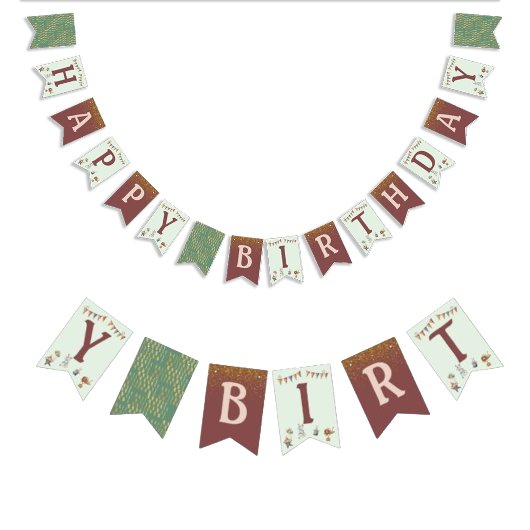 Glitter Dieren Circus Kids Verjaardagsfeestje Vlaggetjes