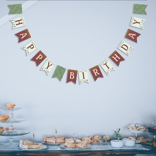 Glitter Dieren Circus Kids Verjaardagsfeestje Vlaggetjes