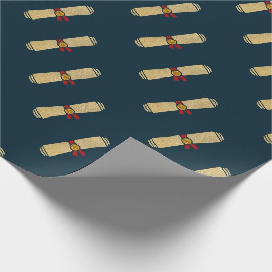 Glitter Diploma Afstuderen Cadeaupapier (Hoek)