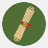 Glitter Diploma Afstuderen Ronde Sticker (Voorkant)