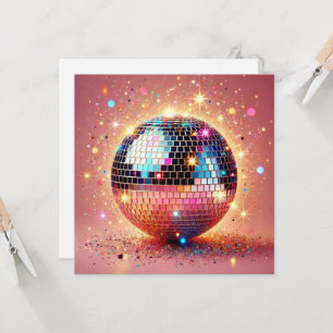 Glitter Disco bal Kaart. Kaart