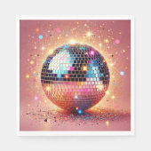 Glitter disco bal servetten! servet (Voorkant)