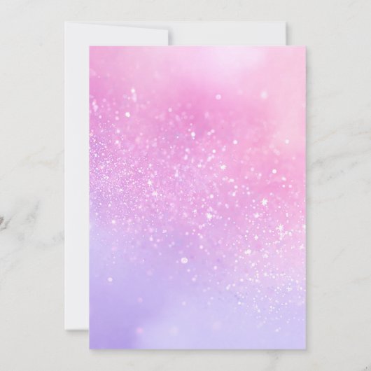 Glitter Disco Ball Pastel Cloud Nine Birthday Kaart (Achterkant)