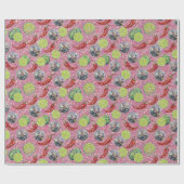 Glitter Disco Lime & Chili Patroon Cadeaupapier (Vlak)