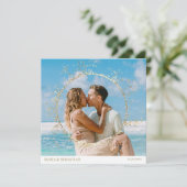 *~* Glitter DIY Paar FOTO RSVP QR AR6 Huwelijk Kaart (Staand voorkant)