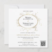 *~* Glitter DIY Paar FOTO RSVP QR AR6 Huwelijk Kaart (Achterkant)