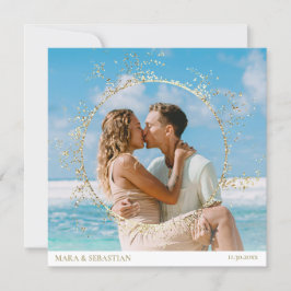 *~* Glitter DIY Paar FOTO RSVP QR AR6 Huwelijk Kaart