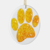  Glitter Dog Pawprint Keramisch Ornament (Rechts)