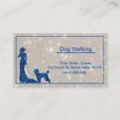 Glitter Dog Walking Visitekaartje (Voorkant)