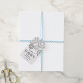 Glitter Donut Baby Baby Shower voor Jongen Cadeaulabel (Met Touw)
