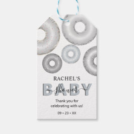 Glitter Donut Baby Baby Shower voor Jongen Cadeaulabel
