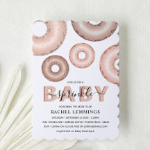 Glitter Donut Baby Sprinkle Girl Baby shower