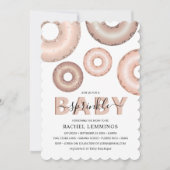 Glitter Donut Baby Sprinkle Girl Baby shower Kaart (Voorkant)