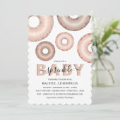 Glitter Donut Baby Sprinkle Girl Baby shower Kaart (Staand voorkant)