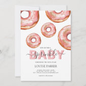 Glitter Donut Baby Sprinkle Girl Baby shower Kaart (Voorkant)