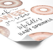 Glitter Donut Baby Sprinkle Girl Welcome Foto Afdruk (Hoek)