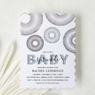 Glitter Donut Baby Sprinkle Jongen Baby Shower Kaart