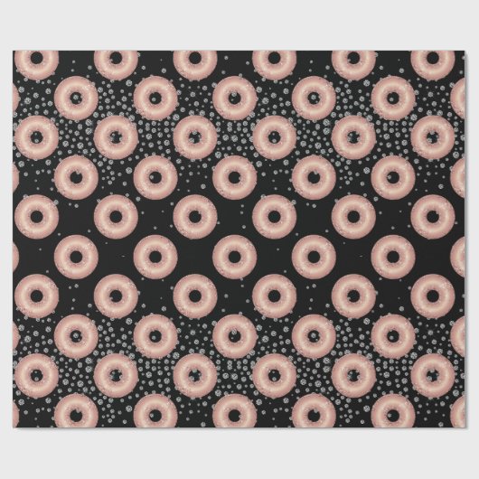 Glitter Donut Confetti Pattern Cadeaupapier (Vlak)