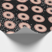 Glitter Donut Confetti Pattern Cadeaupapier (Hoek)