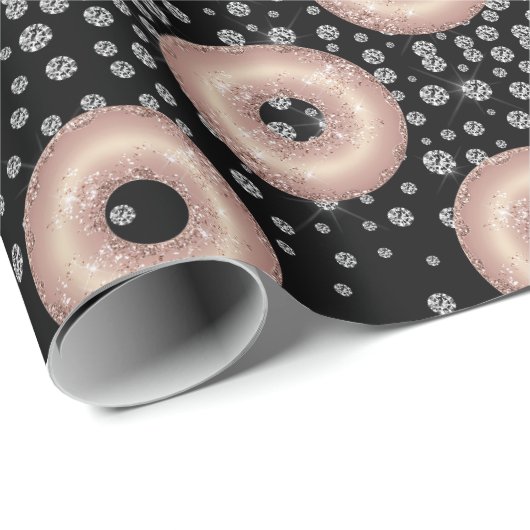 Glitter Donut Confetti Pattern Cadeaupapier (Rol Hoek)