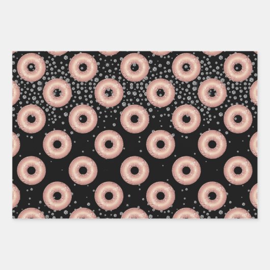 Glitter Donut Confetti Pattern Inpakpapier Vel (Voorkant 3)