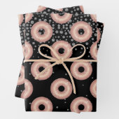 Glitter Donut Confetti Pattern Inpakpapier Vel (In situ)