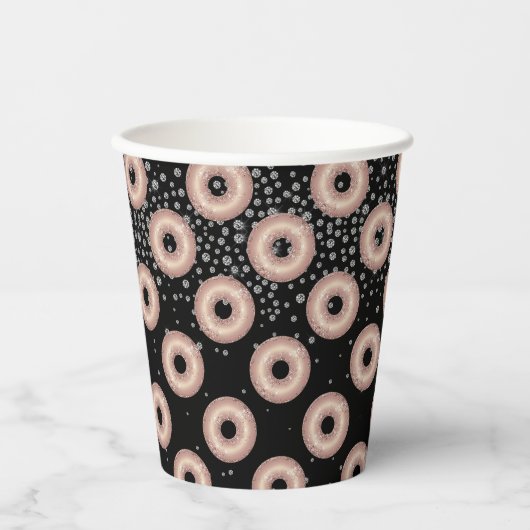 Glitter Donut Confetti Pattern Papieren Bekers (Voorkant)