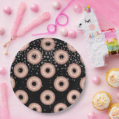 Glitter Donut Confetti Pattern Papieren Bordje (Feest)