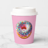 Glitter donut paper cup. papieren bekers (Achterkant)