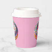 Glitter donut paper cup. papieren bekers (Rechts)