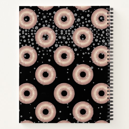 Glitter Donut Pattern Recept Notitieboek (Achterkant)