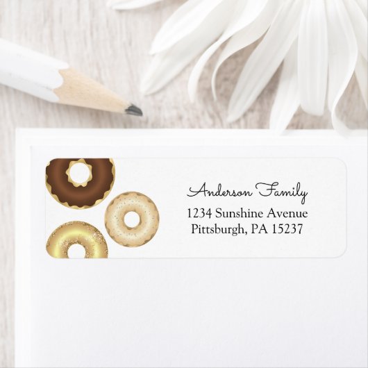 Glitter Donut Retouradres Etiket (Insitu)