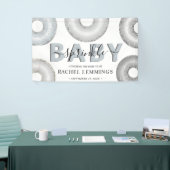 Glitter Donut Sprinkle Boy Baby shower Spandoek (Beurs)