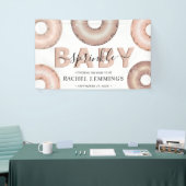 Glitter Donut Sprinkle Girl Baby shower Spandoek (Beurs)