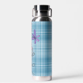 Glitter Doodle Daisies op speldenstang Waterfles (Achterkant)