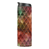 Glitter Dragon Scale Patroon Thermosbeker (Geroteerd rechts)