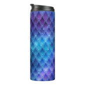 Glitter Dragon Scale Patroon Thermosbeker (Geroteerd rechts)