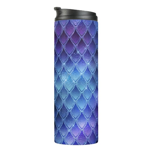 Glitter Dragon Scale Patroon Thermosbeker (Geroteerd rechts)