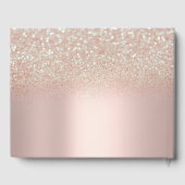 Glitter Dress Bokeh Roos Gold 18th Birthday Gastenboek (Achterkant)