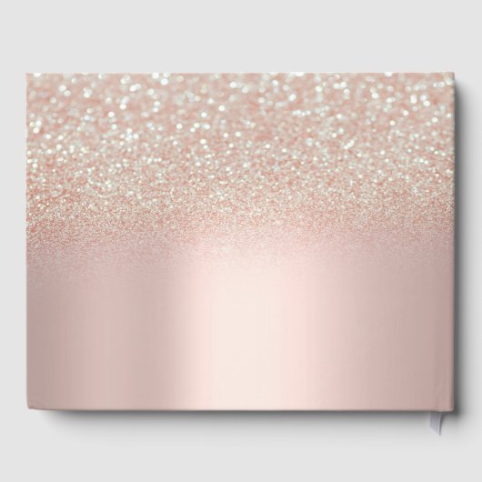 Glitter Dress Bokeh Roos Gold 18th Birthday Gastenboek (Achterkant)