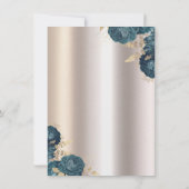 Glitter Dress,Butterfly Green Roses Sweet 16 Kaart (Achterkant)