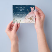 Glitter Dress Butterfly Quinceanera Budget Flyer (Hand)