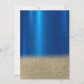 Glitter Dress, Confetti RoyalBlue 50ste verjaardag Kaart (Achterkant)