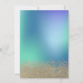 Glitter Dress, Diamonds Blue Ombre 50th Birthday Kaart (Achterkant)