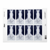 Glitter Dress op blauw Hartelijk dank voor uw eige Etiket (Full Sheet)